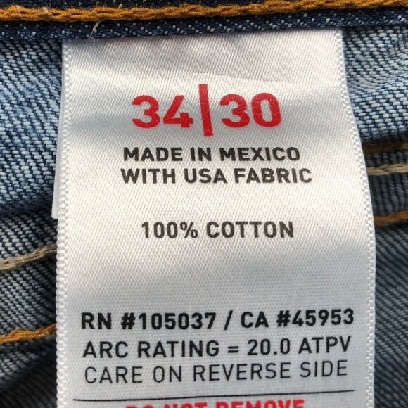 Ariat Mens Work Jeans Size 34/30 Flame-Resistant Low Rise M4 Boot Leg Cotton - Picture 4 of 16